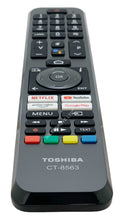 Load image into Gallery viewer, TOSHIBA 43QA4C63DG 43QA7D63DG 43UA2B63DG TV REMOTE CONTROL CT-8563 23765700
