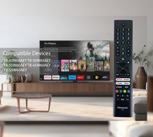 Load image into Gallery viewer, PANASONIC TB-43W60AEY TB-50W60AEY TB-55W60AEY VOICE TV REMOTE CONTROL RC45195T-V1