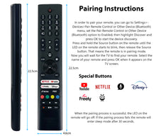 Load image into Gallery viewer, PANASONIC TB-43W60AEY TB-50W60AEY TB-55W60AEY VESTEL TIVO VOICE TV REMOTE CONTROL RC45195T-V1