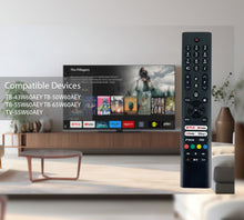 Load image into Gallery viewer, PANASONIC TB-43W60AEY TB-50W60AEY TB-55W60AEY VESTEL TIVO VOICE TV REMOTE CONTROL RC45195T-V1