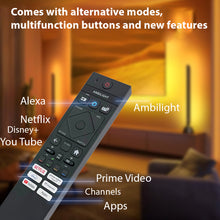 Load image into Gallery viewer, PHILIPS 65PML9049 65PML9059/12 65PUS8009/12 AMBILIGHT VOICE TV REMOTE CONTROL 398GM10BEPHNE000CR